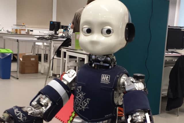 The iCub robot based in the Sheffield Robotics laboratory