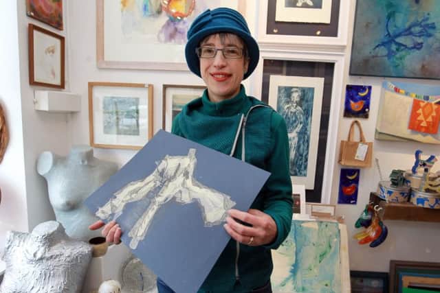 Feature on the January Sale at Cupola Gallery on Middlewood Road in Sheffield. Artist Rachael Hand with her work.