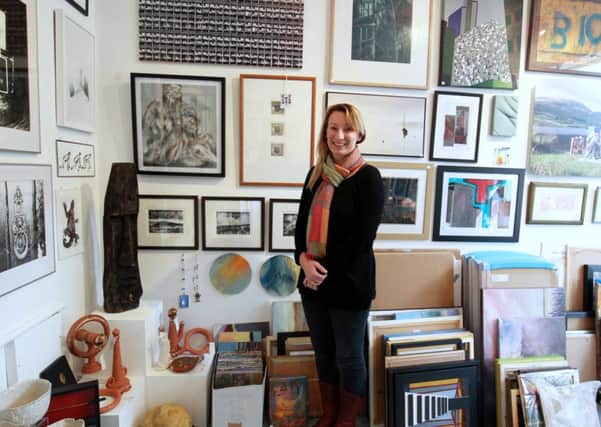 Feature on the January Sale at Cupola Gallery on Middlewood Road in Sheffield. Owner Karen Sherwood woth some of the work.