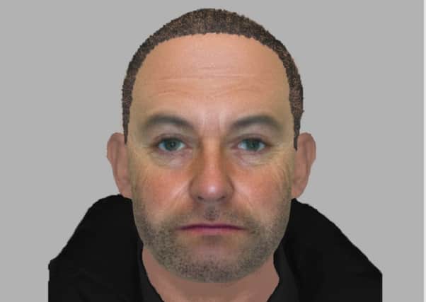 Efit of a man who allegedly threatened a teenage boy with a meat cleaver.