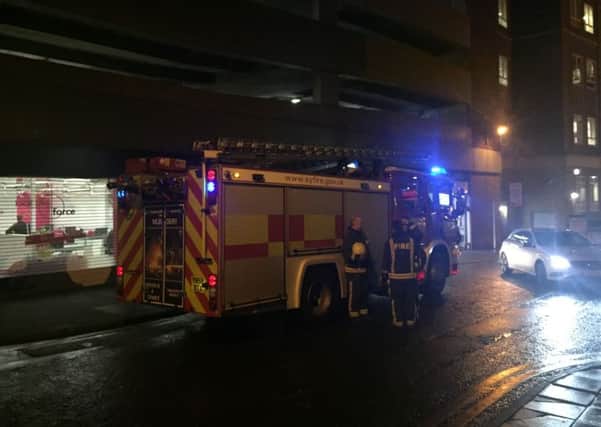 Emergency services were called to a flat blaze in Sheffield city centre