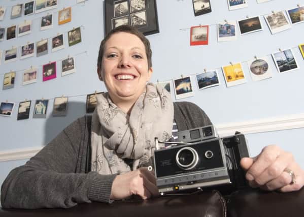 Ruth Storey from Norton who sells her Polaroid triptychs of Sheffield online  Picture Dean Atkins