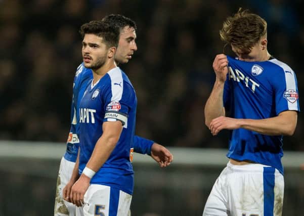 Chesterfield vs Millwall - Dejection for Chesterfield at full time - Pic By James Williamson