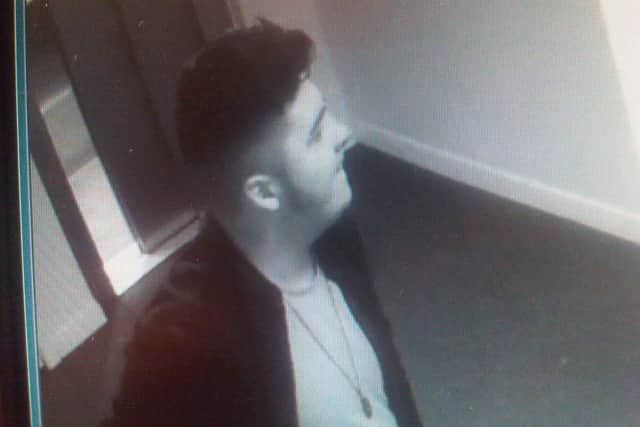 Police are wanting to identity this man in connection with an assault inside a block of student flats