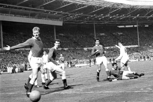 David Ford troubles Everton defence in 1966 Cup Final