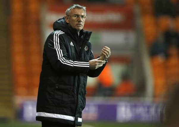 Nigel Adkins during Sheffield United's 0-0 draw with Blackpool