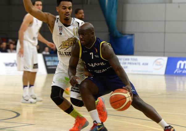 Sheffield Sharks' Jerrold Brooks drives to the basket. Picture: Andrew Roe