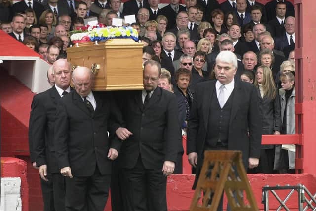 Alick's funeral at Belle Vue.