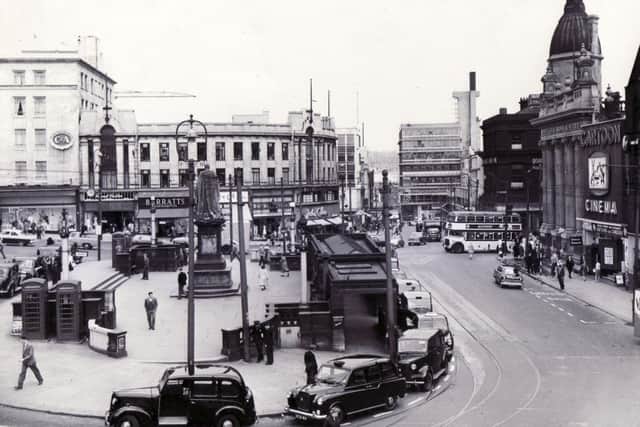 Picture shows Fitzalan Square, Sheffield, including the Cartoon Cinema and C & A

Undated.