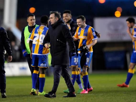 Carlos Carvalhal leaves the pitch after Sheffield Wednesday's FA Cup defeat to Shrewsbury