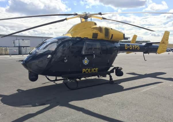 The police helicopter was called to help find a child