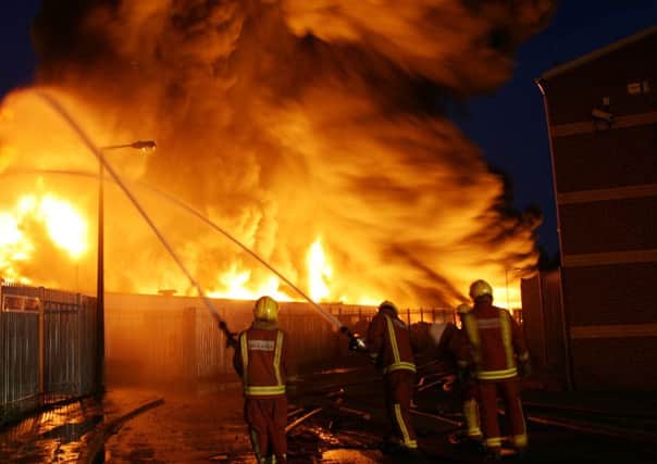 Firefighters tackle a massive fire in Mexborough. Picture: Tim Ansell