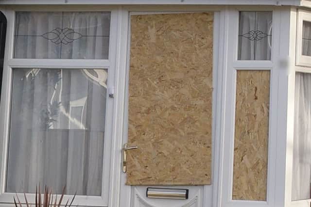 The house on Tofthouse, Armthorpe which was attacked and residents threatened by two men in balaclavas