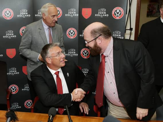 Blades boss Nigel Adkins and co-chairman Jim Phipps