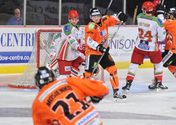 Ryan Hayes during his brief term with Sheffield Steelers. Pic:Dean Woolley
