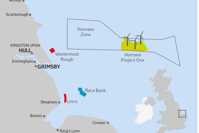 Hornsea Project One will be built 120km off Yorkshire's East Coast