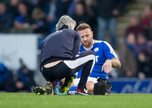 Ian Evatt picked up the Achilles injury against Coventry at the end of December