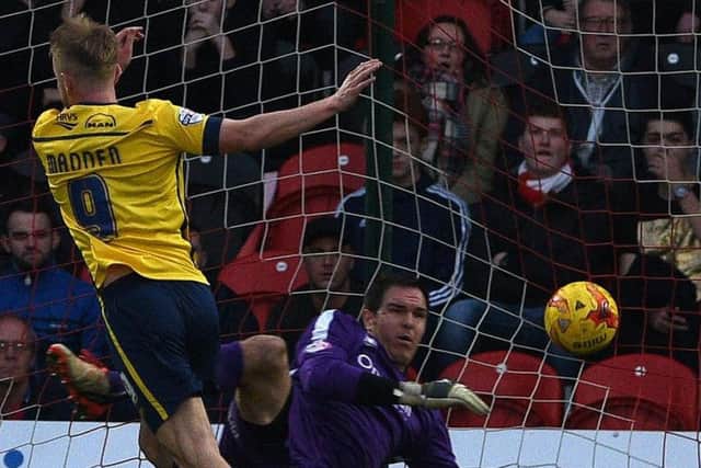 Paddy Madden scores the winner for Scunthorpe on Boxing Day.