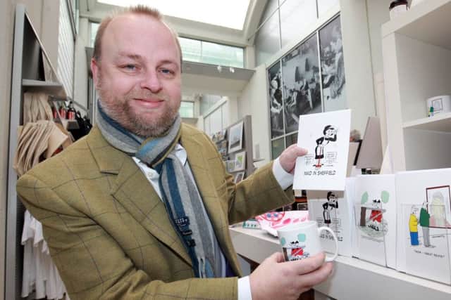 Star cartoonist James Whitworth's work has been made into products on sale at the Millennium Gallery.