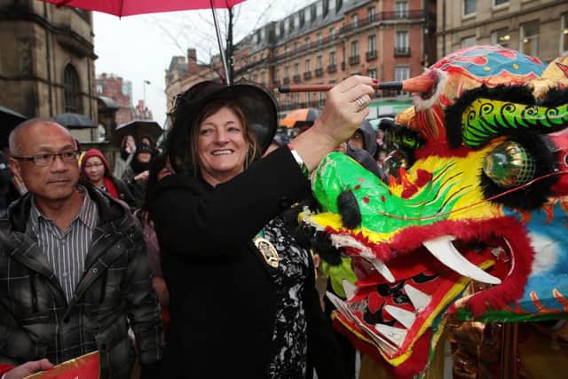 The Chinese community's  dragon parade