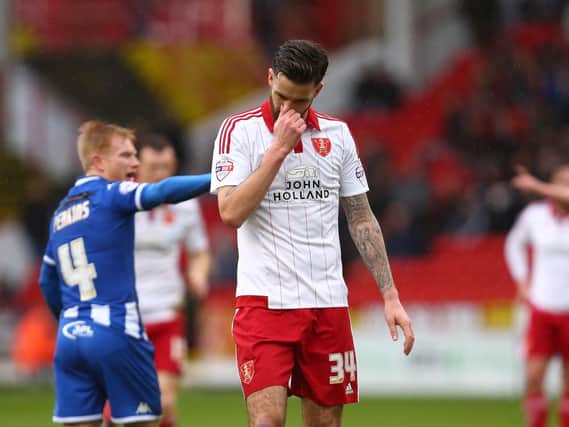 David Edgar looks dejected during Sheffield United's 2-0 defeat to Wigan