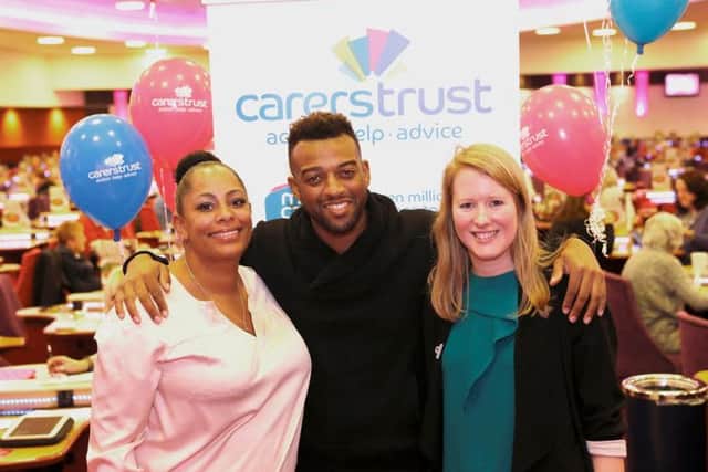 Rank Group's clubs and employees have raised Â£1 million for Carers Trust. Oritse Williams from JLS was there to congratulate them. Broadstairs, Kent. (c) MATT BRISTOW