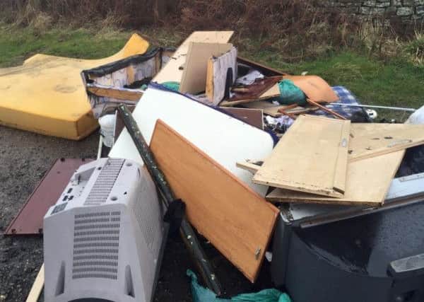 Fly-tipping in Moss Road, Totley, at the edge of Blacka Moor. 

Photo: Alison Honnor