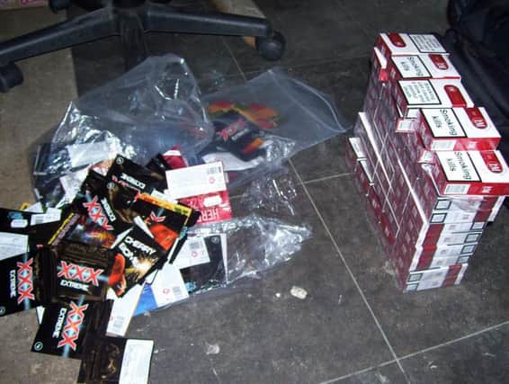 The New Psychoactive Substances (NPS) and illicit cigarettes seized in a raid on a shop in Sheffield