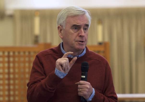 Shadow chancellor John McDonnell is speaking to Labour members in Sheffield at St Marys Church
Picture by Dean Atkins