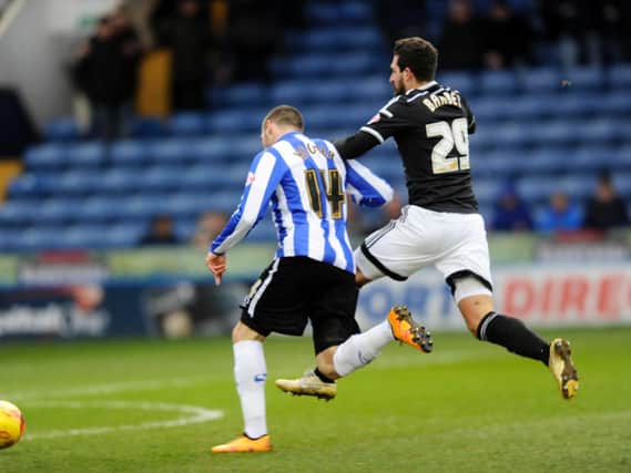 Gary Hooper is upended by Yoann Barbet.