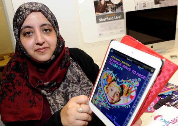 Shamila Akhtar, who suffers from MS, is launching her company InspirAbility, which is to raise awareness among children of disability in Muslim communities. Picture: Andrew Roe