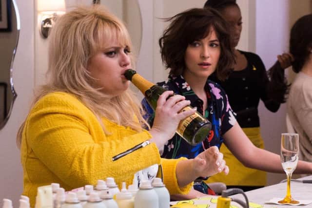 How To Be Single. Pictured: DAKOTA JOHNSON as Alice and REBEL WILSON as Robin: PA Photo/Claire Folger/Disney.