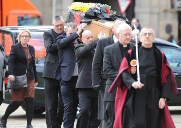 The funeral of Harry Harpham MP at Sheffield Cathedral. Picture Scott Merrylees
