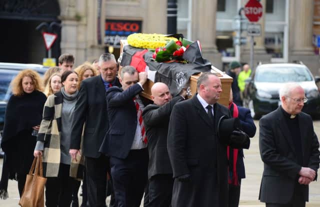 16 Feb 2016.....The funeral of Harry Harpham MP at Sheffield Cathedral. Picture Scott Merrylees