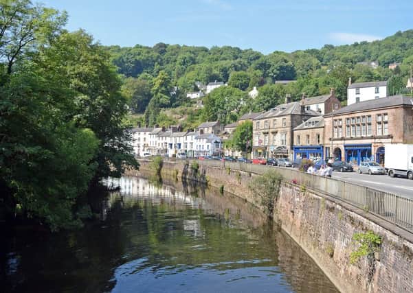 A view of Matlock Bath from the bridge.