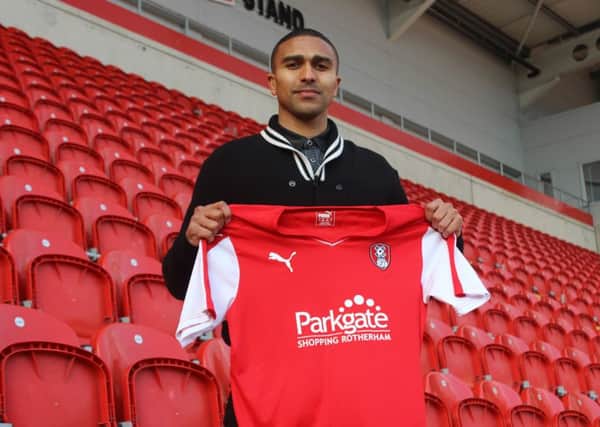 Jerome Thomas shows off his new colours