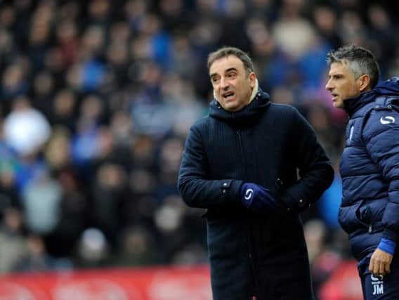 Sheffield Wednesday head coach Carlos Carvalhal during his side's match against Preston at Deepdale