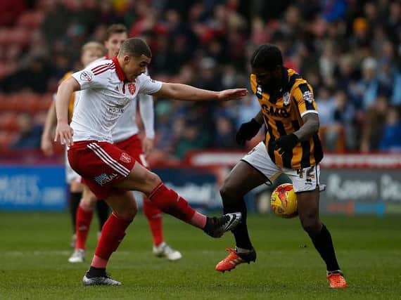 Che Adams in action against Port Vale at Bramall Lane