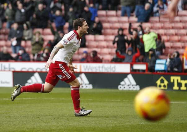 Billy Sharp scores. Pictures: Sport Image