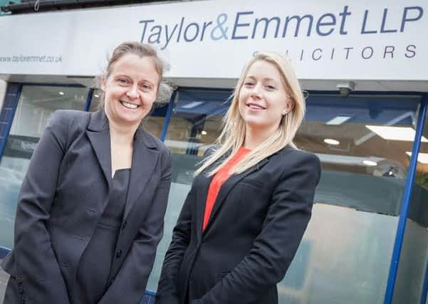 Probate solicitor Natalie Sheldon (right), is welcomed to Taylor & Emmet by legal firm partner, Chaanah Patton.