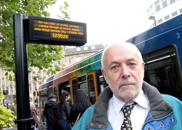 Alistair Nicoll frustrated at tram signs which are inaccurate