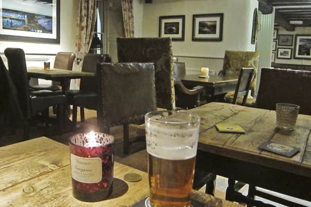 Newly refurbished bar at the Moon Inn, Stoney Middleton