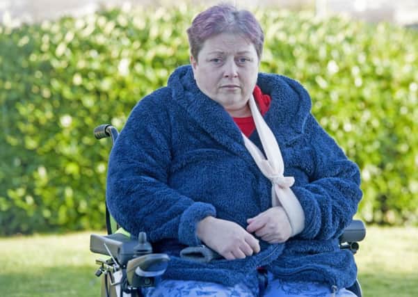 Tina Atherton who had her wheelchair set alight