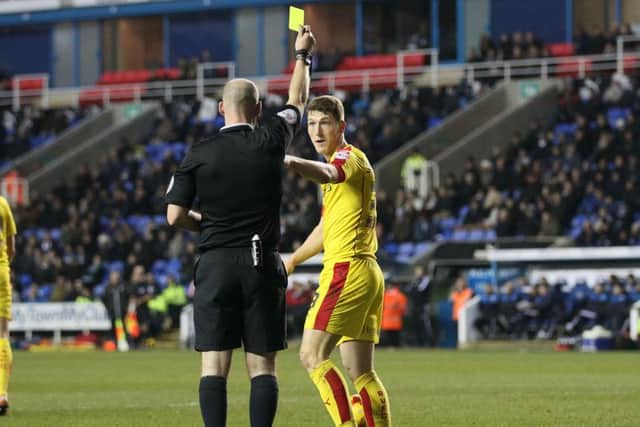 Richie Smallwood is booked for diving