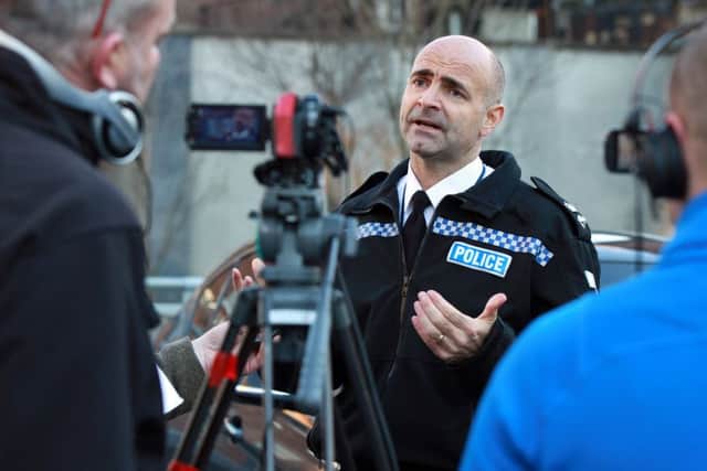Chief Superintendent Jason Harwin speaks to the media after the verdicts from the Rotherham child sex case.
