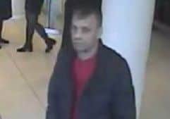 Police are tracing this man and two others in connection with two bank card thefts.