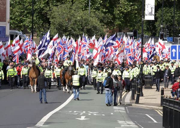 The Britain First protesters in Rotherham