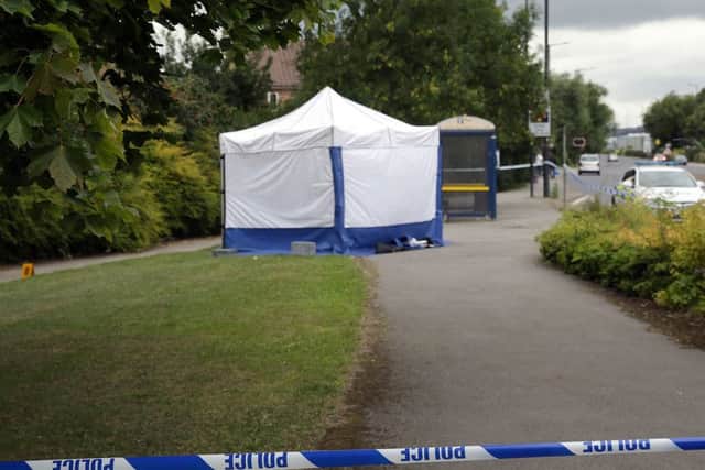 Scene of Mr Ahmed's murder in Rotherham