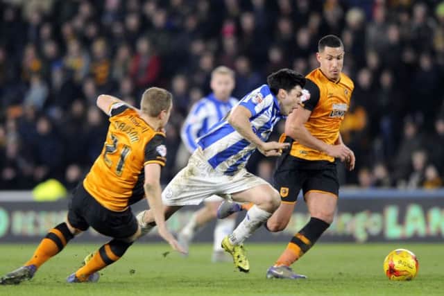 Fernando Forestieri is fouled at Hull