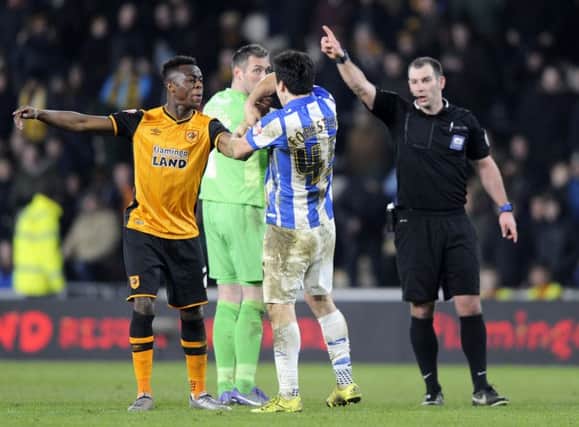 Fernando Forestieri was sent off after two bookings
